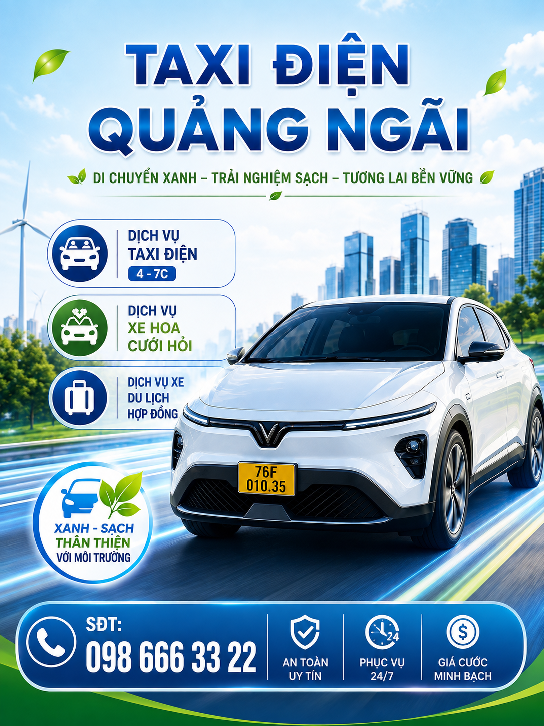 Taxi Điện Quảng Ngãi